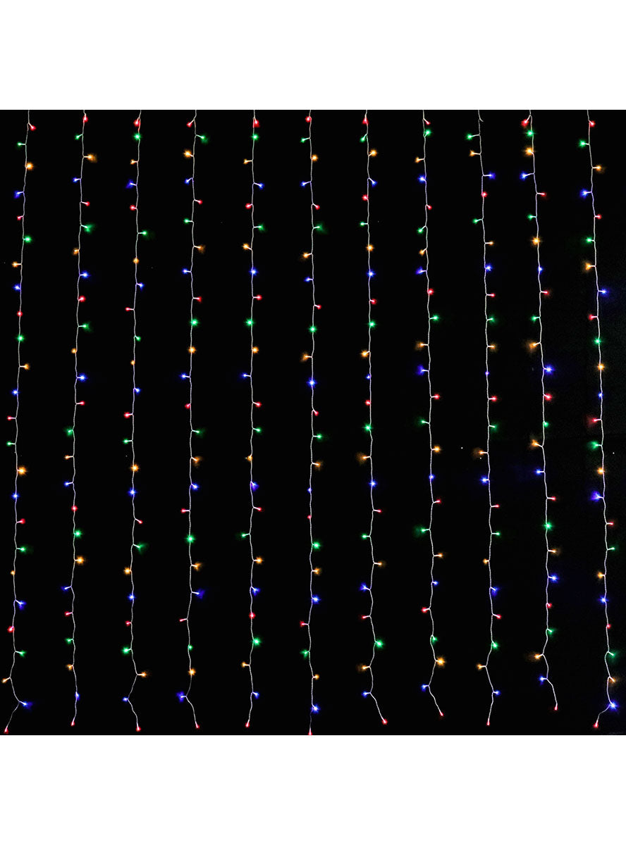 Multicolour 6m x 3m Curtain Christmas Lights Decoration - Main Image