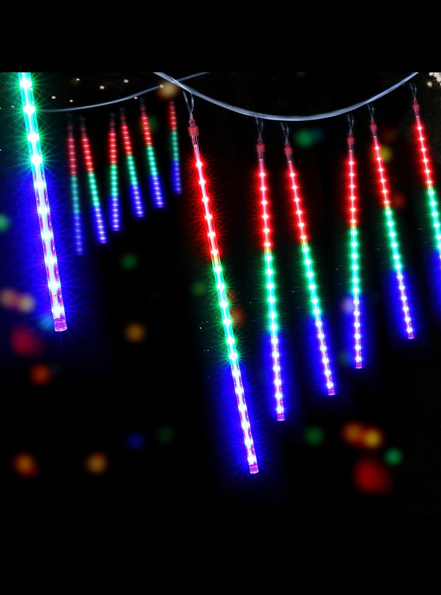 Multicolour 7 Metre Falling Meteor Icicle Christmas Lights - Alternate Image