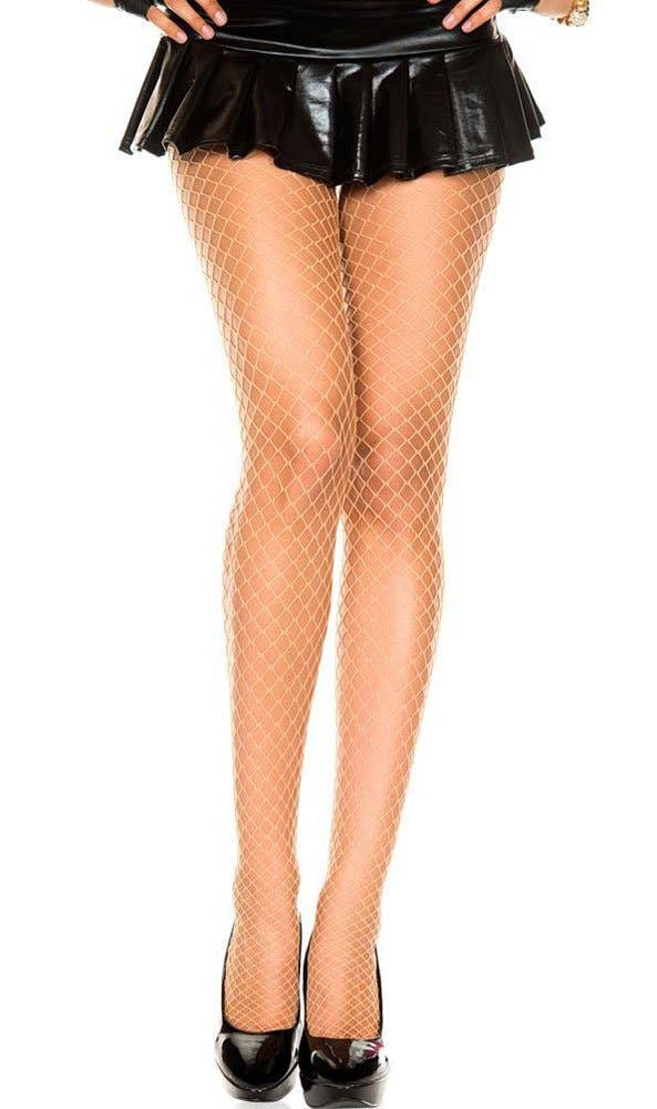 Diamond Net Sexy Women's Beige Pantyhose