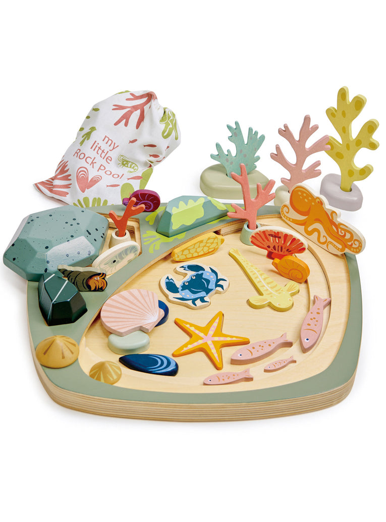 My Little Rock Pool Childrens Wooden Toy Set - Close Image