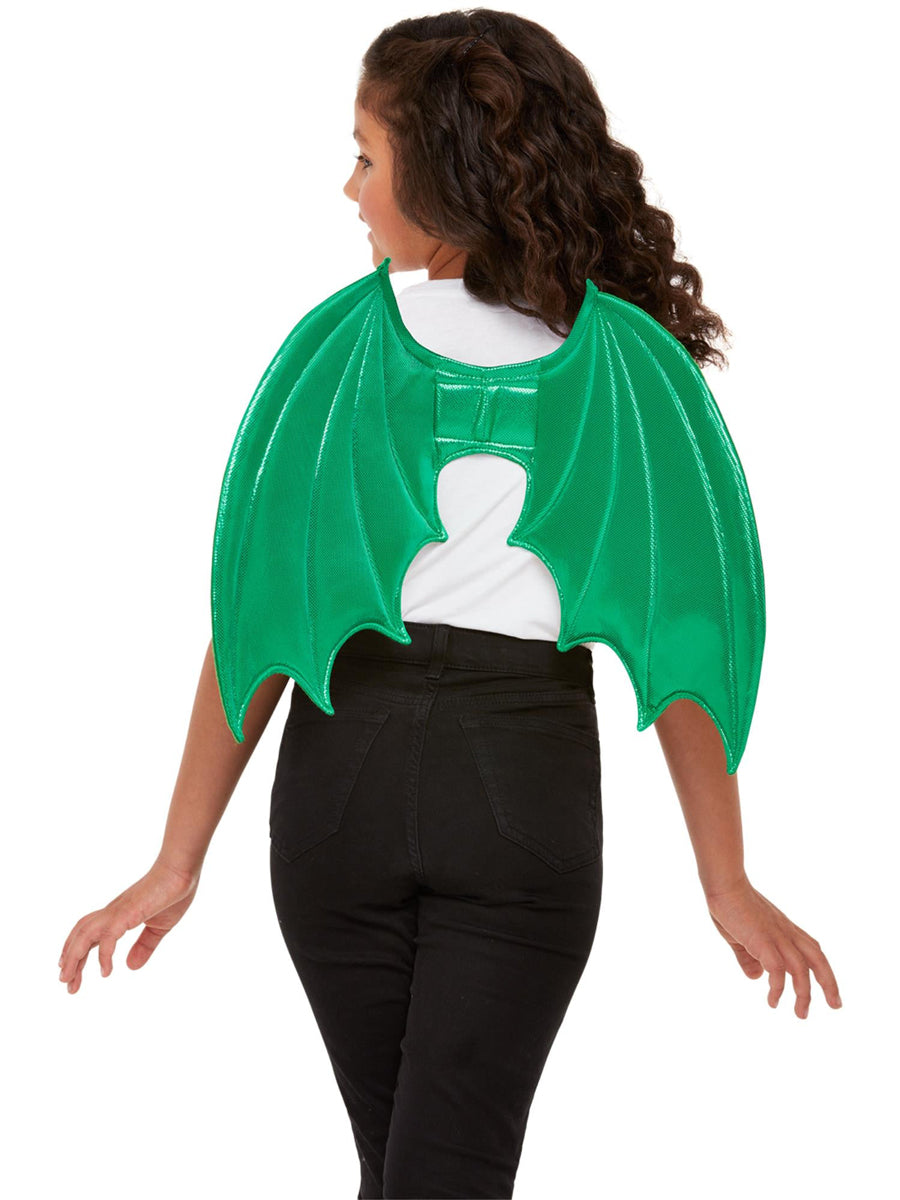 Green Mythical Dragon Wings for Kids - Main Image