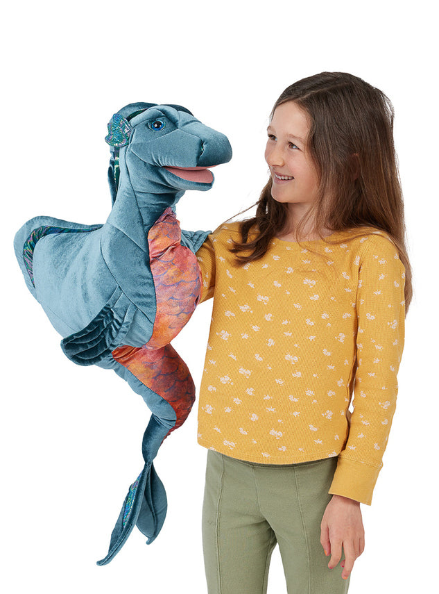 Mythical Green Nessie Hand Puppet - Alternate Image 1