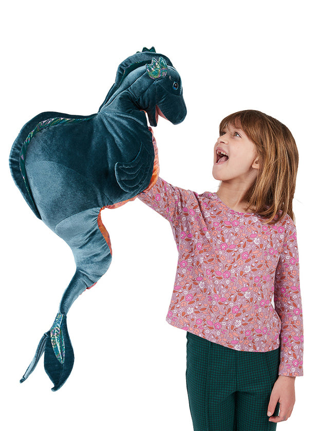 Mythical Green Nessie Hand Puppet - Alternate Image 3