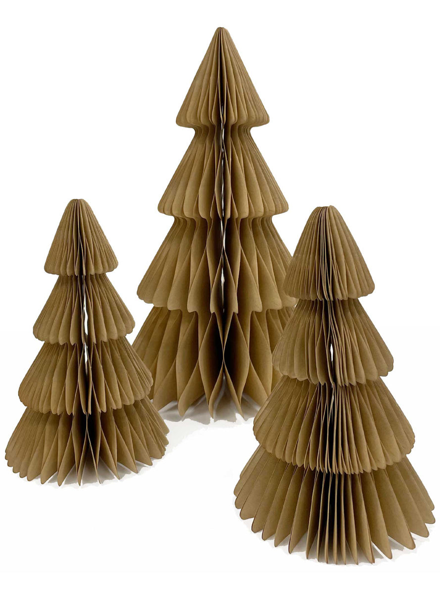 Natural Christmas Tree Honeycomb Decoration 35cm Alternative Image 1