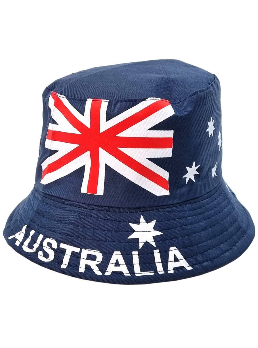 Image of Australian Flag Navy Blue Australia Day Bucket Hat