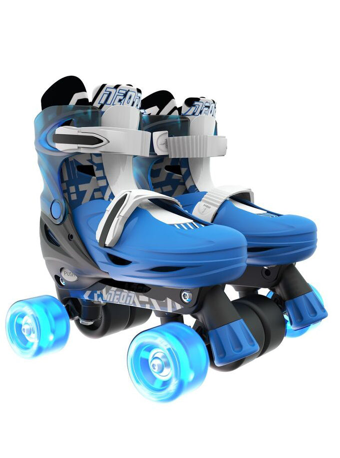Neon Blue Combo Skates For Children - Alternate Image 1