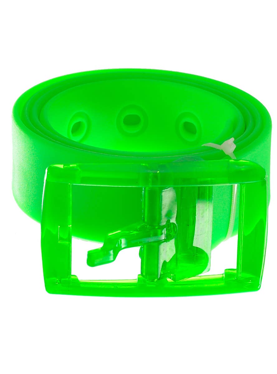 Image Of 80s Translucent Neon Green Costume Belt