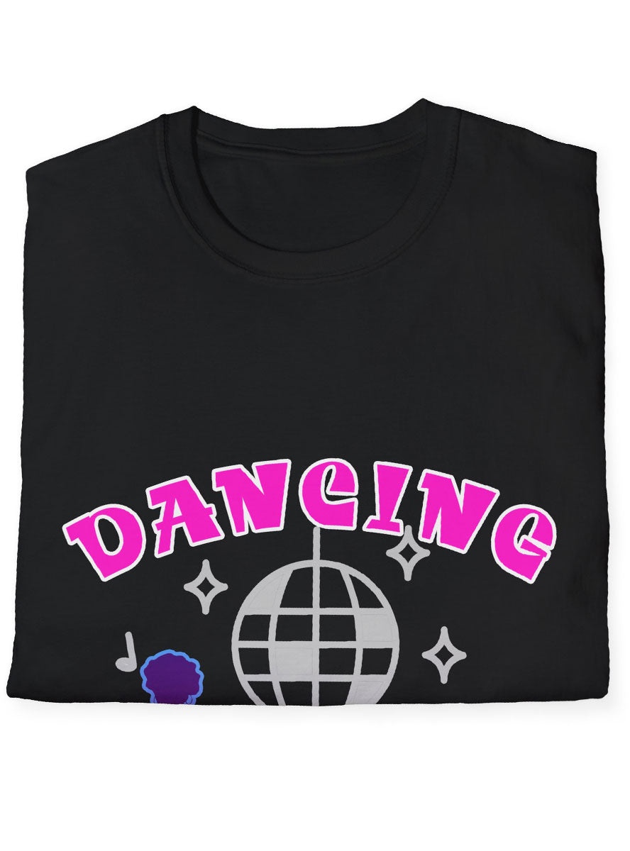 Neon Pink Dancing Queen Disco Costume Shirt - Folded Image