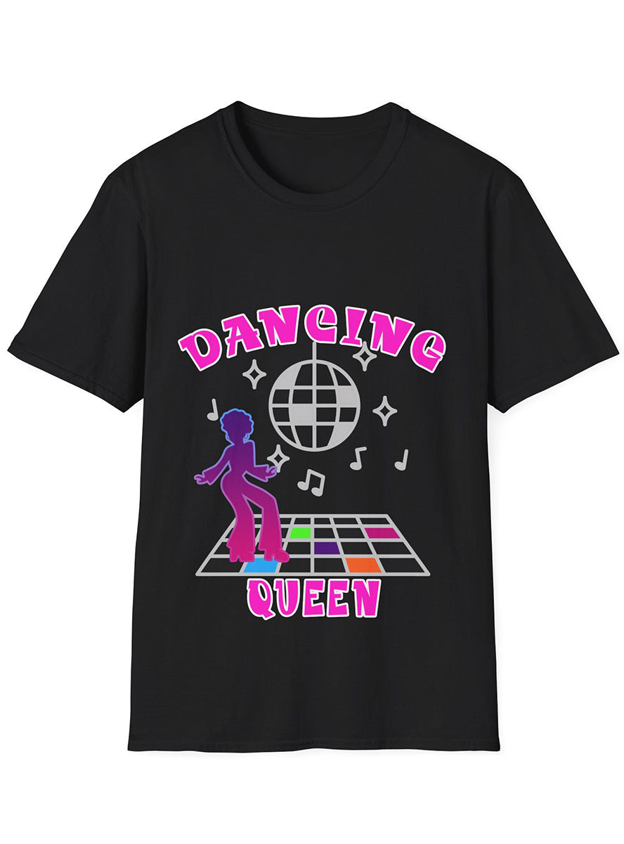 Neon Pink Dancing Queen Disco Costume Shirt - Front Image