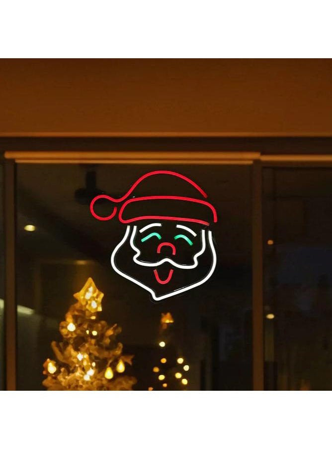 Neon Santa Face USB Rope Light Decoration - Alternate Image