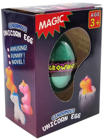 Image of Novelty Green Magic Unicorn Egg Party Favour - Front View