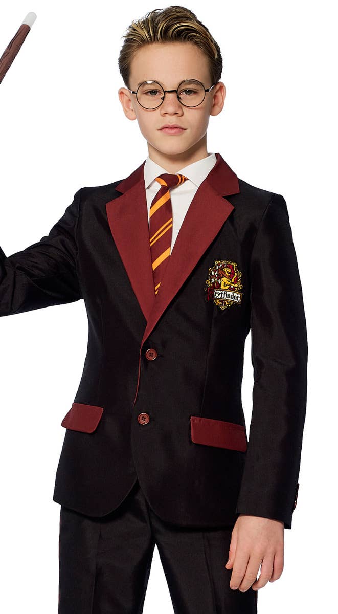 Boy's Hogwarts House Gryffindor Harry Potter Suit Fancy Dress Suitmeister Main Image