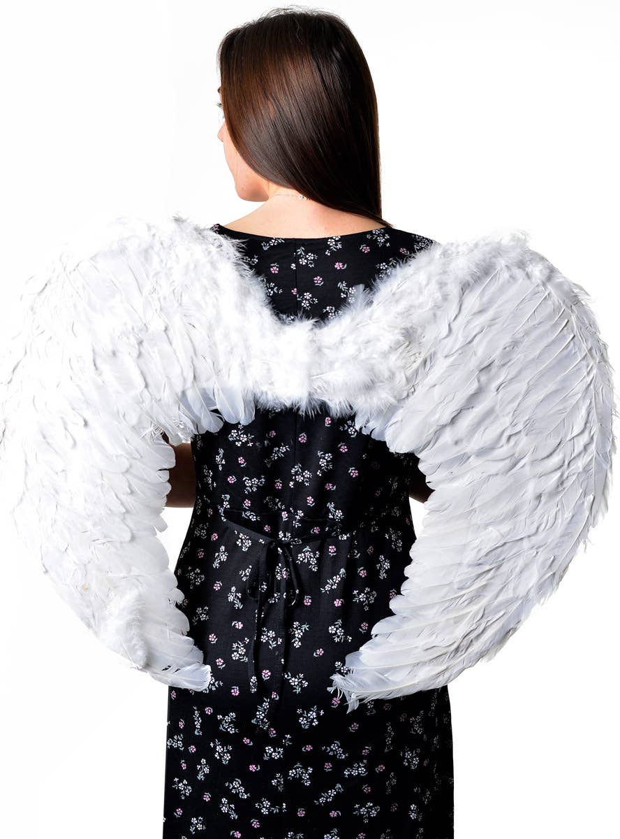 Large White Feather Angel Wings