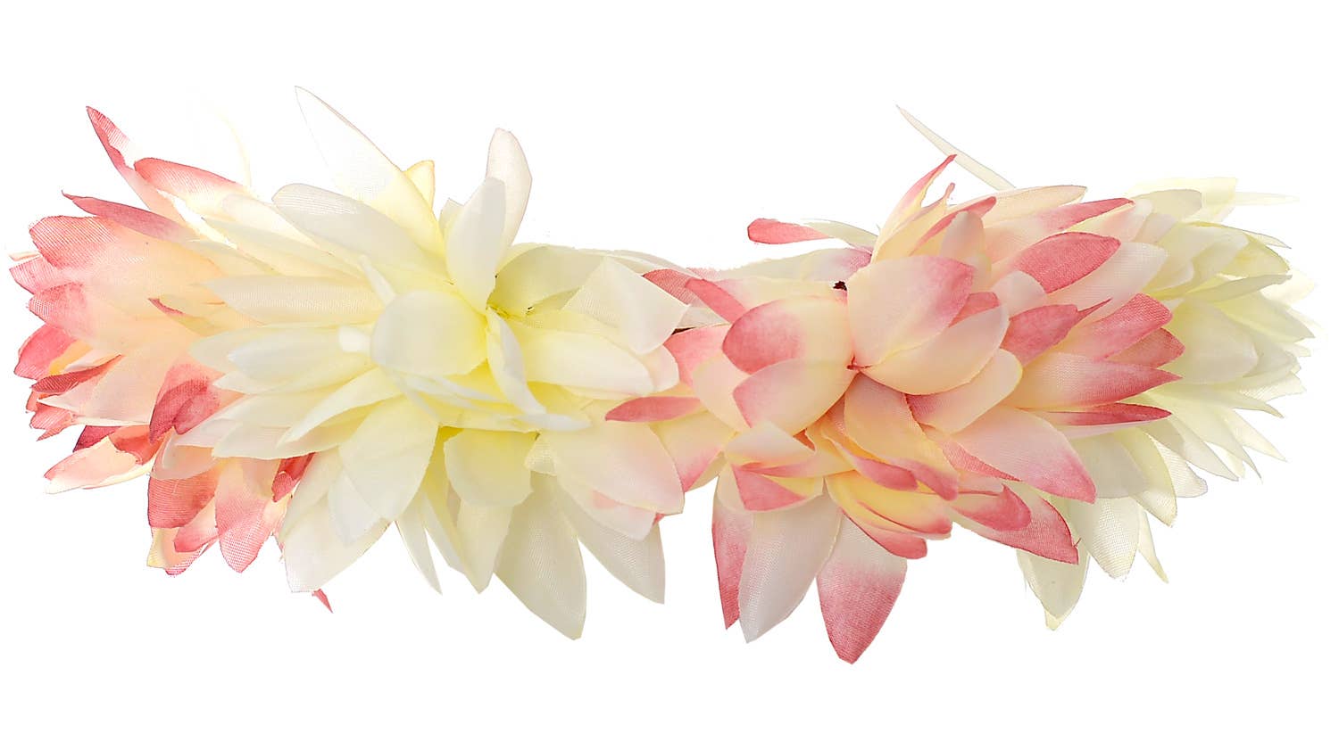 Cream and Pink tipped flower garland crown costume accessory Zoom image