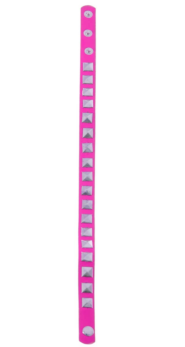 Studded 1980s Pink Punk Choker Accessory