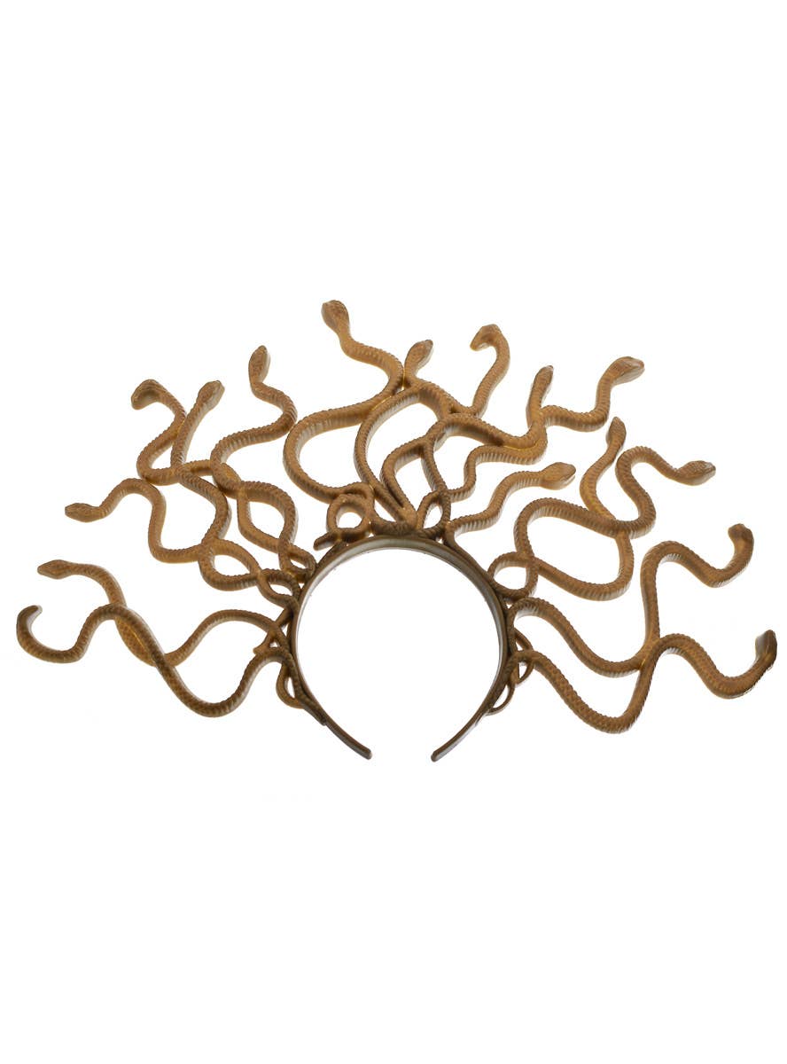 Slithering Snakes Bronze Medusa Headpiece Costume Accessory - Main Image