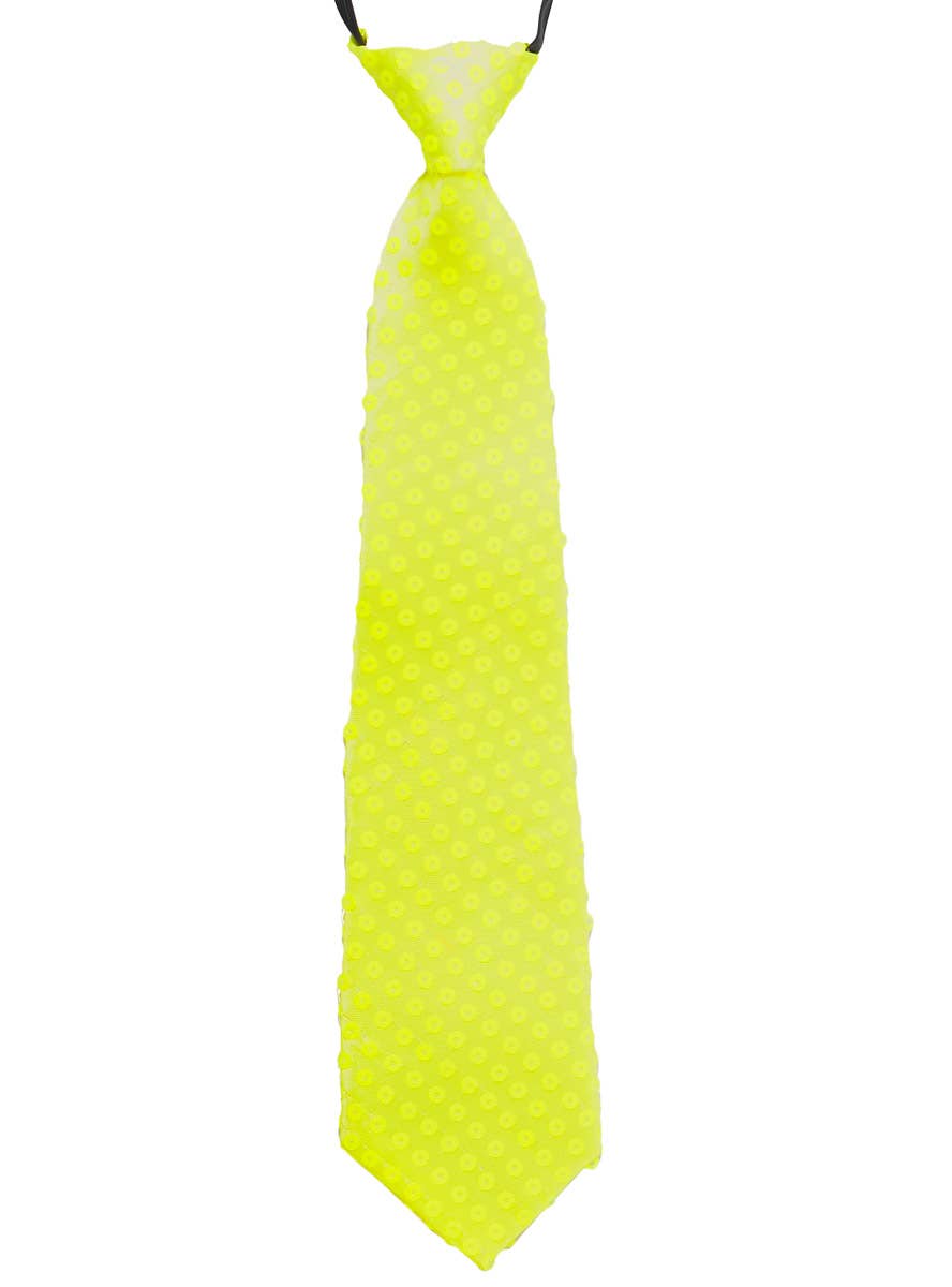 Bright Yellow Tie With Sequins