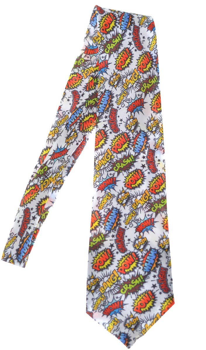 Novelty Pop Art Fight Words Tie Accessory