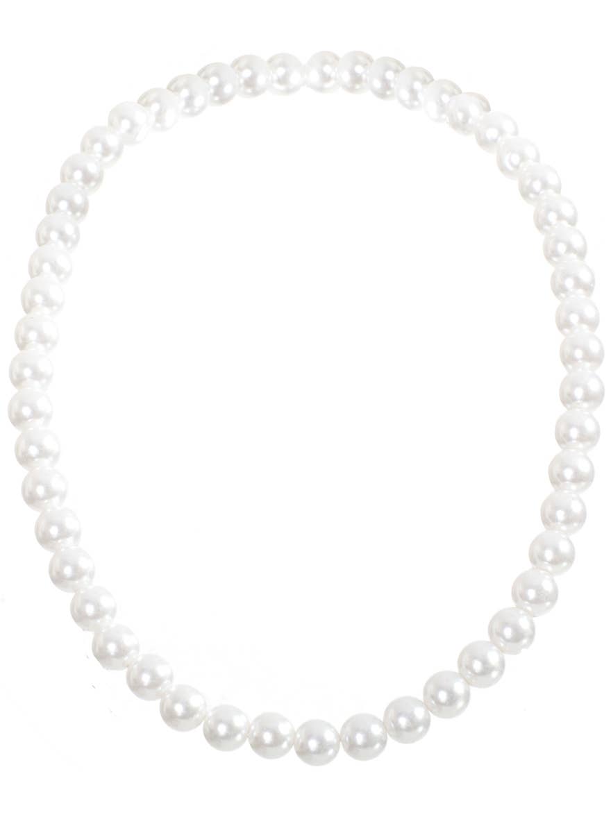 White Pearl Costume Necklace