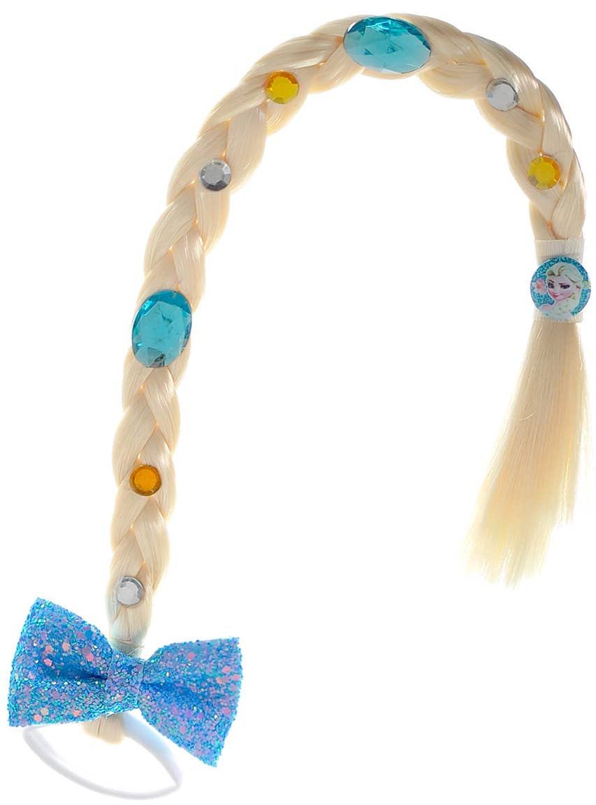 Girls Queen Elsa Blonde Braid Costume Accessory