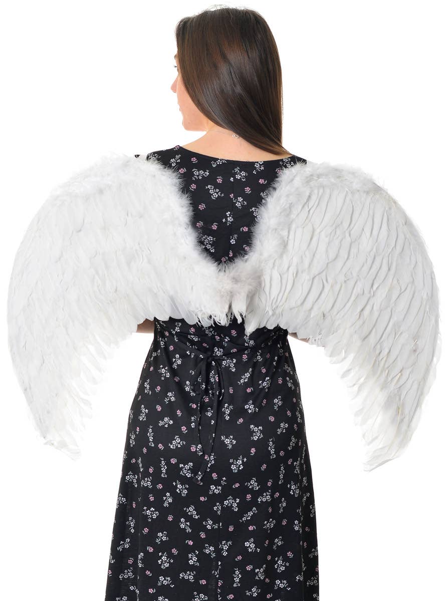Deluxe Large White Feather Angel Costume Wings - Main Image