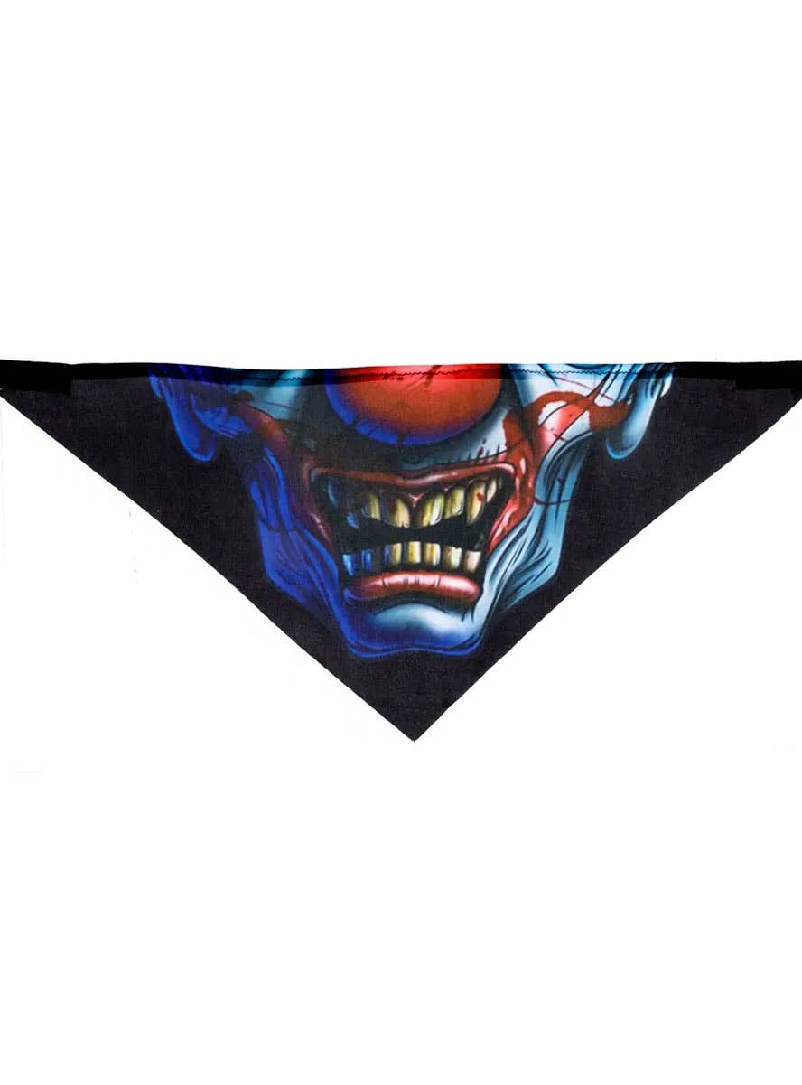 Image of Evil Clown Face Halloween Costume Bandanna - Mirror View