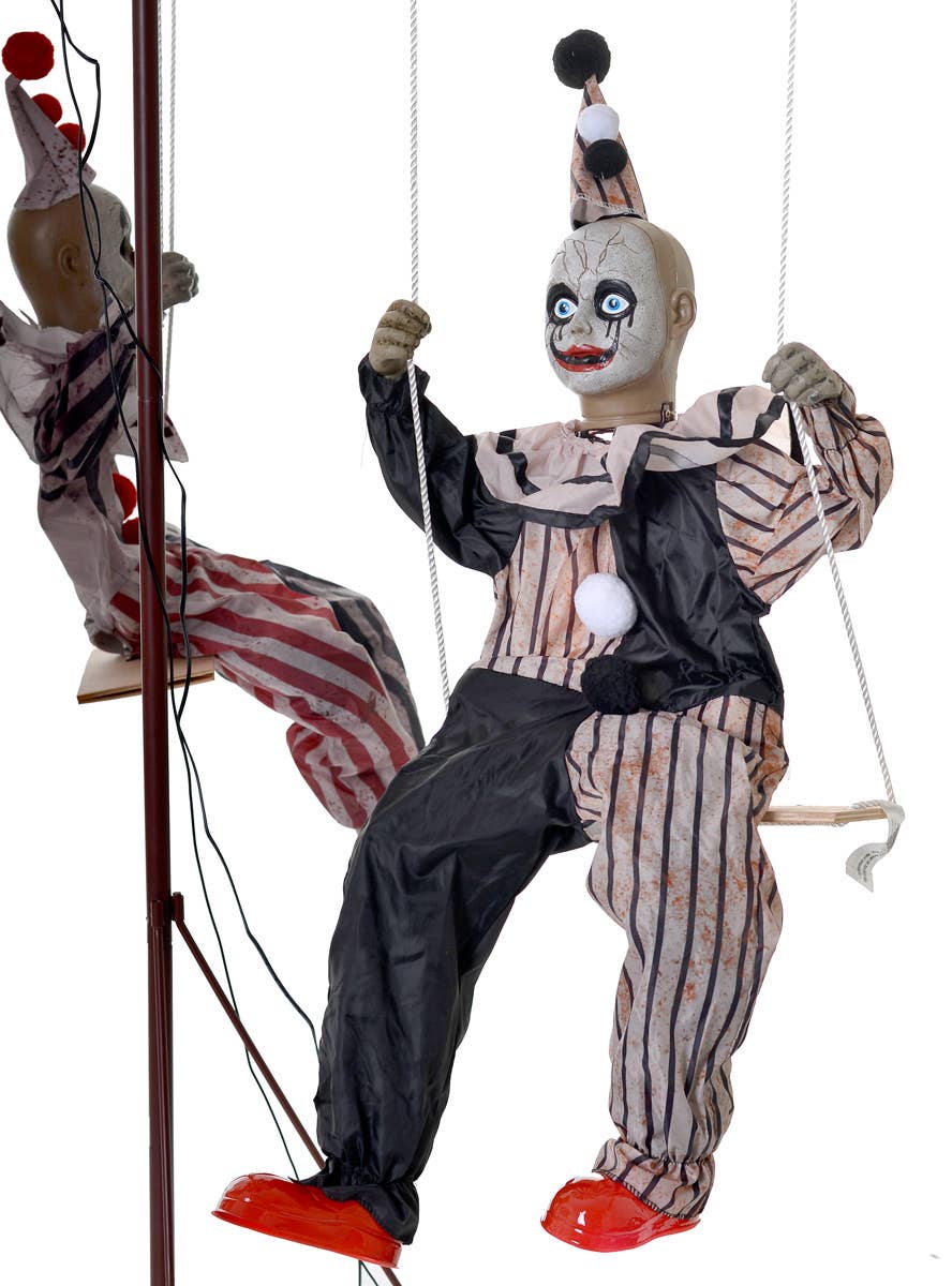 Premium Life Size Creepy Clown Animated Carousel Halloween Decoration Image 2