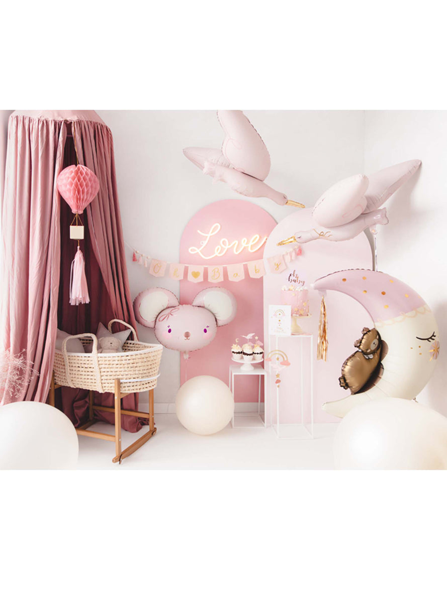 Oh Baby Girl 250cm Pink Baby Shower Banner - Lifestyle Image