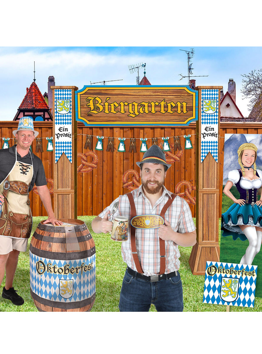 Oktoberfest Party 152cm 3D Biergarten Archway Prop - Lifestyle Image