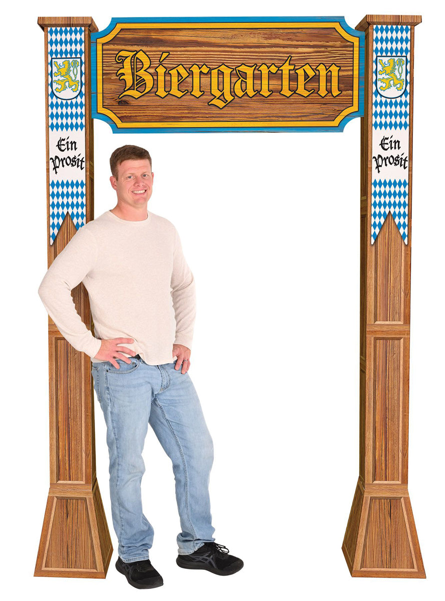 Oktoberfest Party 152cm 3D Biergarten Archway Prop - Main Image