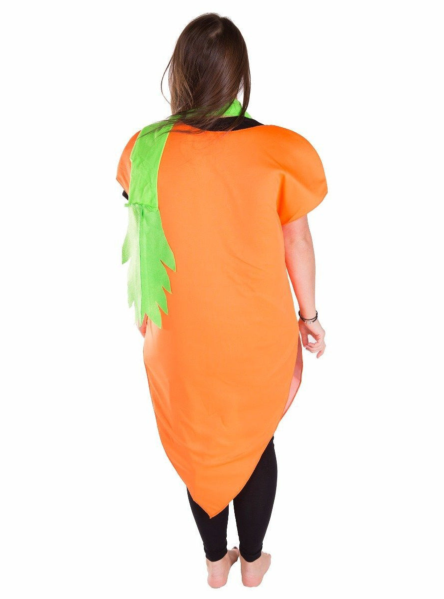 Orange Carrot Novelty Adults Food Costume - Back Image