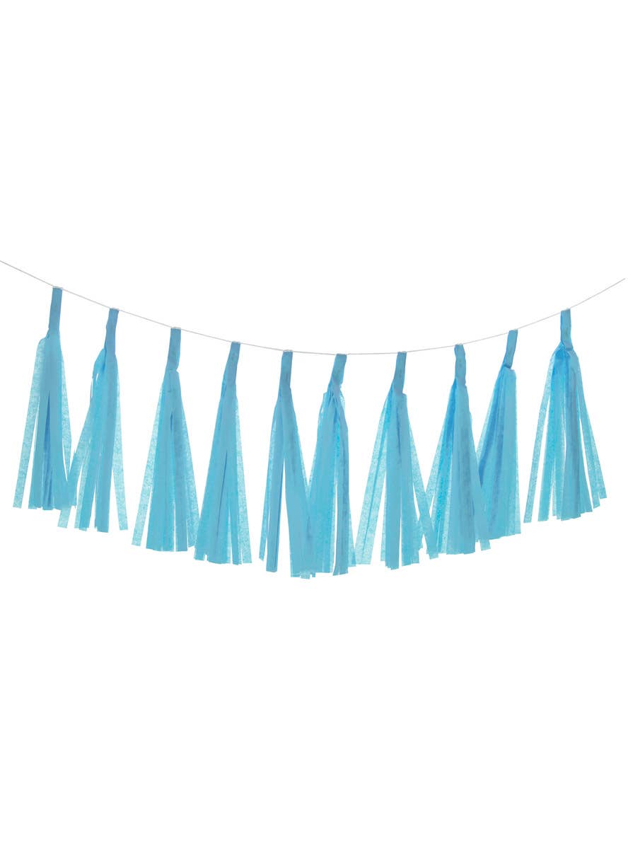Image of Baby Blue 9 Pack 35cm Of Decorative Paper Tassels