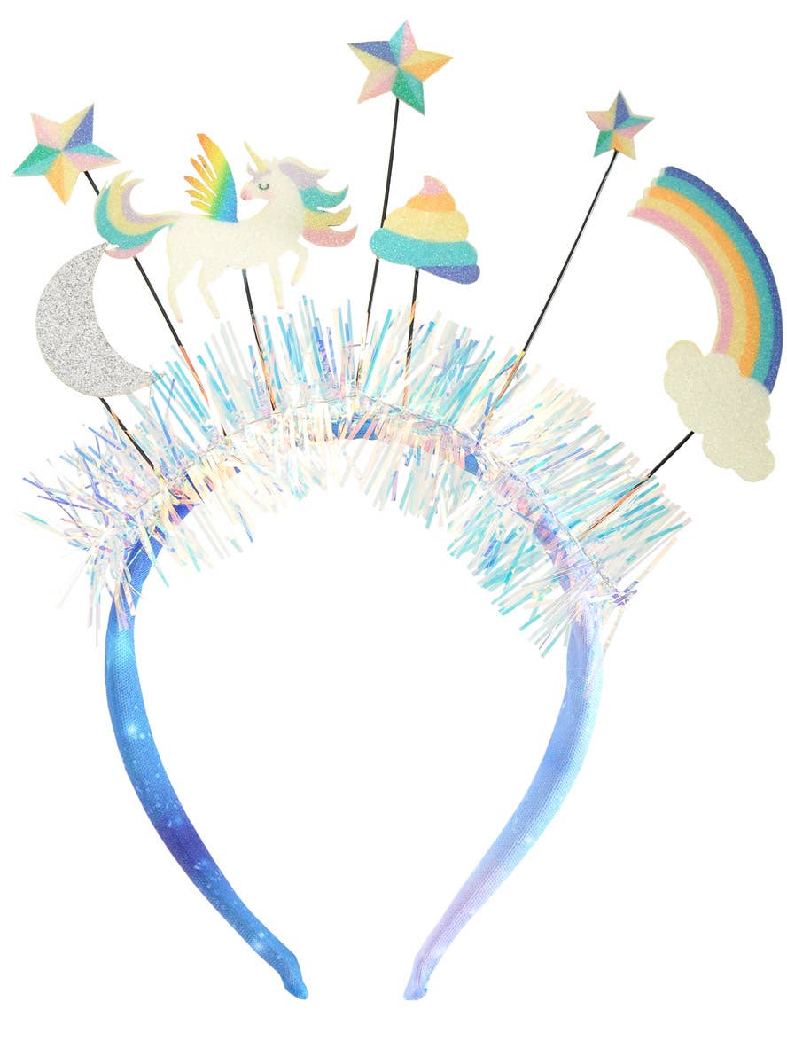Image of Glittery Pastel Unicorn Theme Costume Headband - alternative image