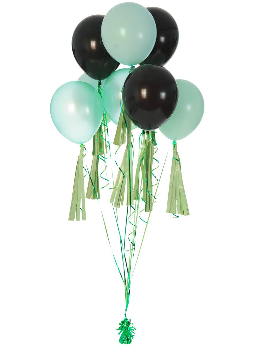 Image of Pastel Matte Green 9 Pack 35cm Of Decorative Tassels - Alternate Image