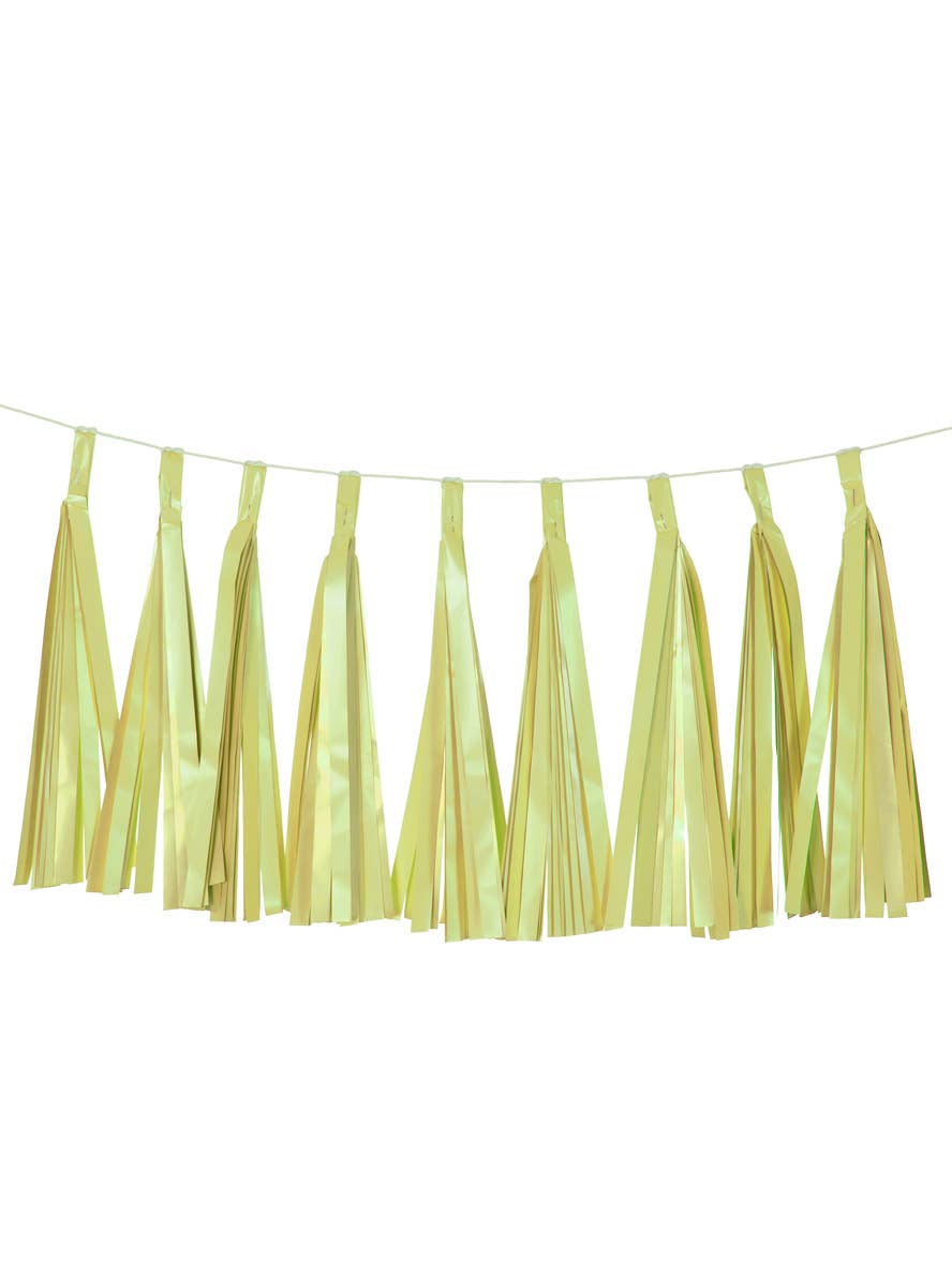 Image of Pastel Matte Yellow 9 Pack 35cm Of Decorative Tassels - Main Image