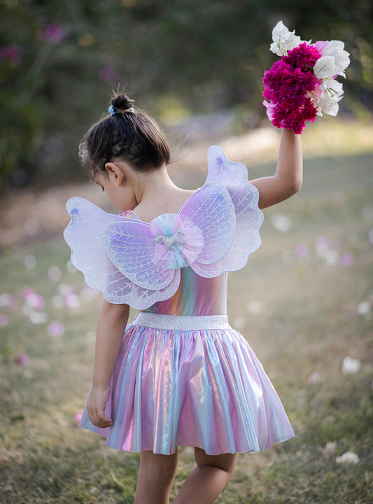 Pastel Pink Girls Magic Unicorn Costume - Lifestyle Image 3
