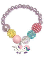 Image of My Little Unicorn Girl's Purple Beaded Costume Bracelet