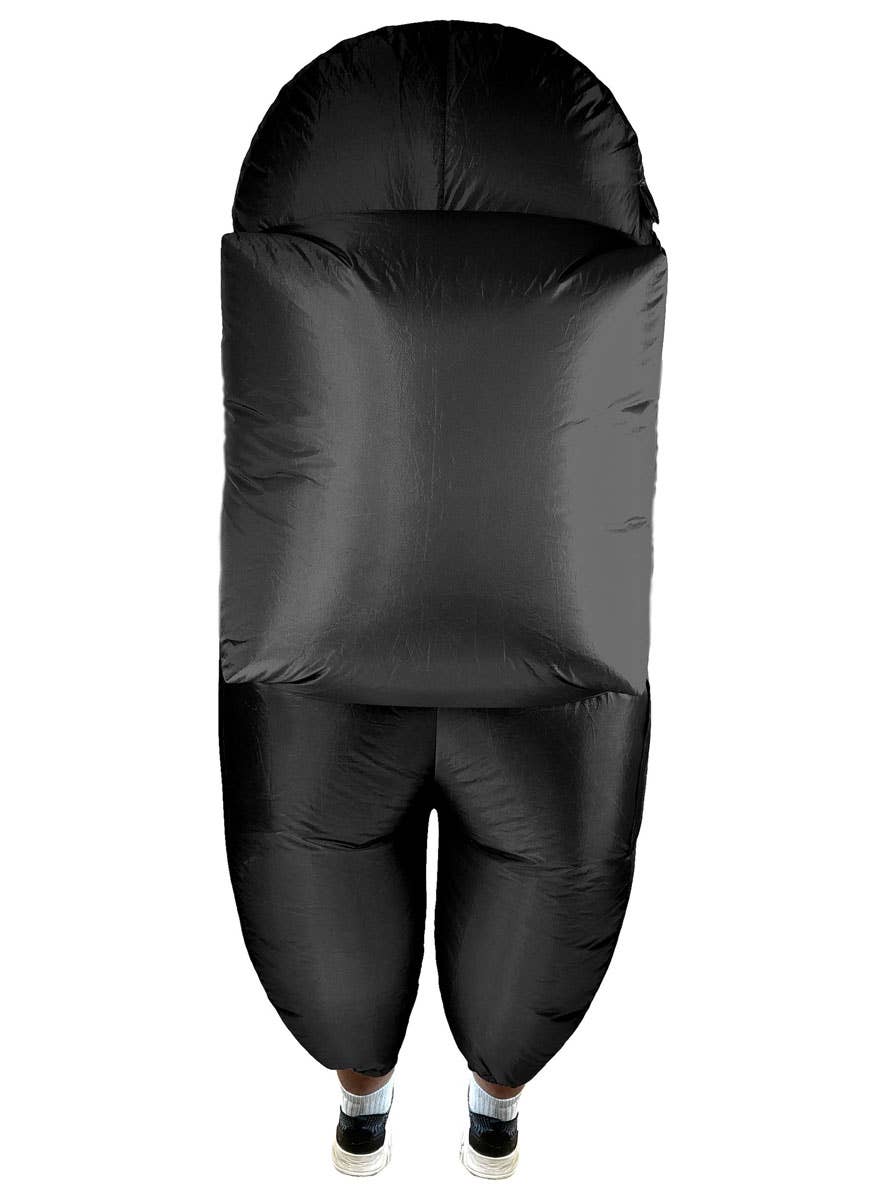 Adults Inflatable Black Sus Crewmate Killer Costume - Back Image