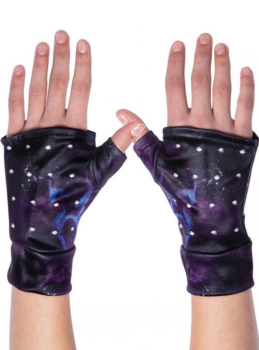 Girls Deluxe Mal Descendants 3 Fancy Dress Costume Gloves Image