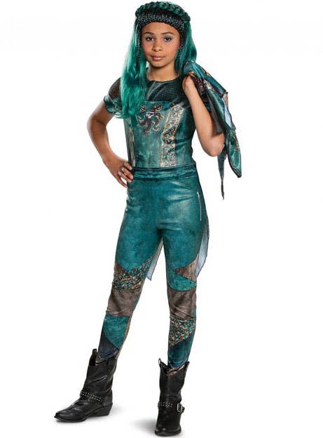 Girls Classic Descendants 3 Uma Fancy Dress Costume Alternate Image