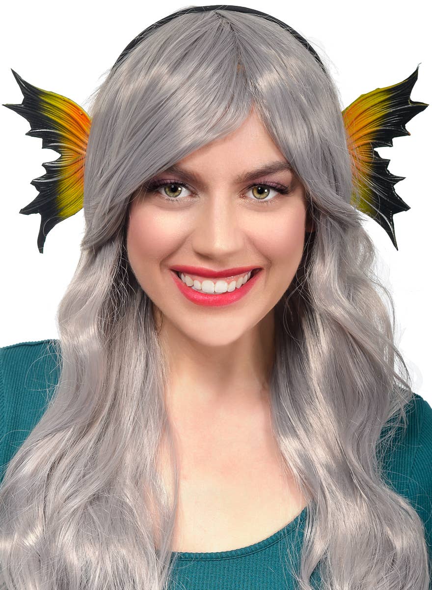 Clownfish Design Mermaid Tail and Gills on Headband Costume Accessory Set - Model View 2