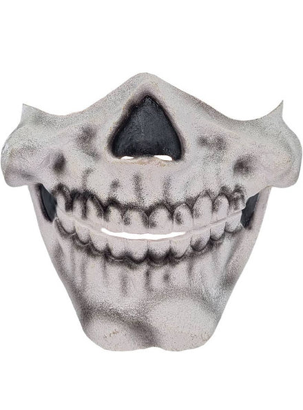 Black and White Half Face Skull Costume Mask