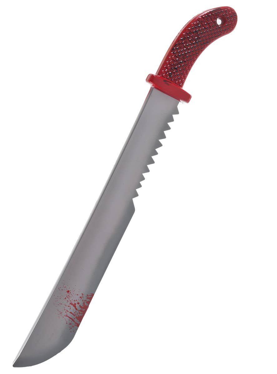 Long Realistic Look Bloody Machette Costume Weapon- Main Image
