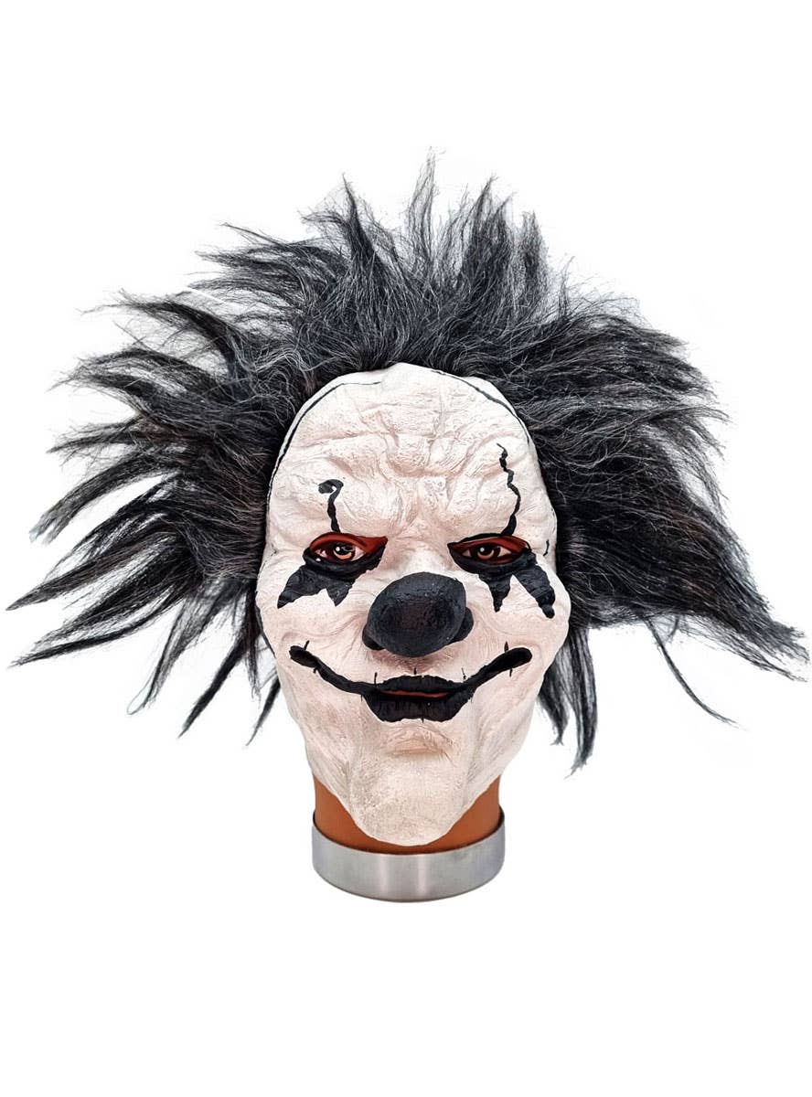 Adults Black and White Creepy Clown Latex Halloween Mask
