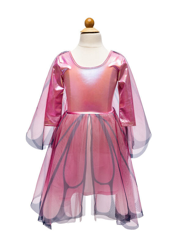 Pink Girls Butterfly Costume With Wings - Alternate Image 1