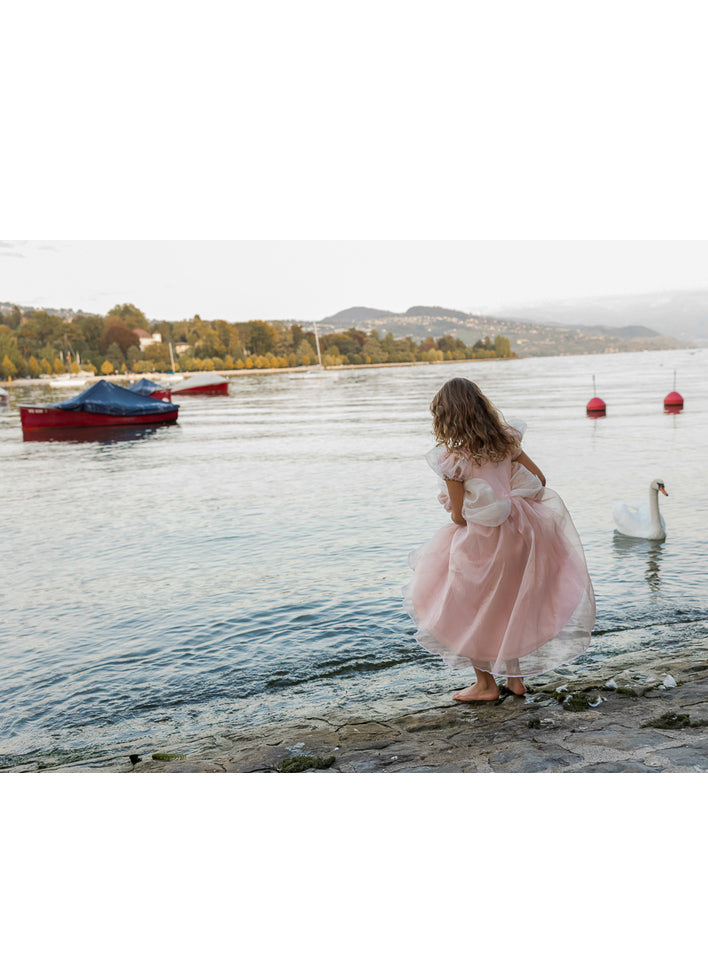 Pink Girls Long Princess Costume - Lifestyle Image 6