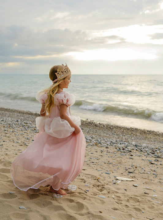 Pink Girls Long Princess Costume - Lifestyle Image 7