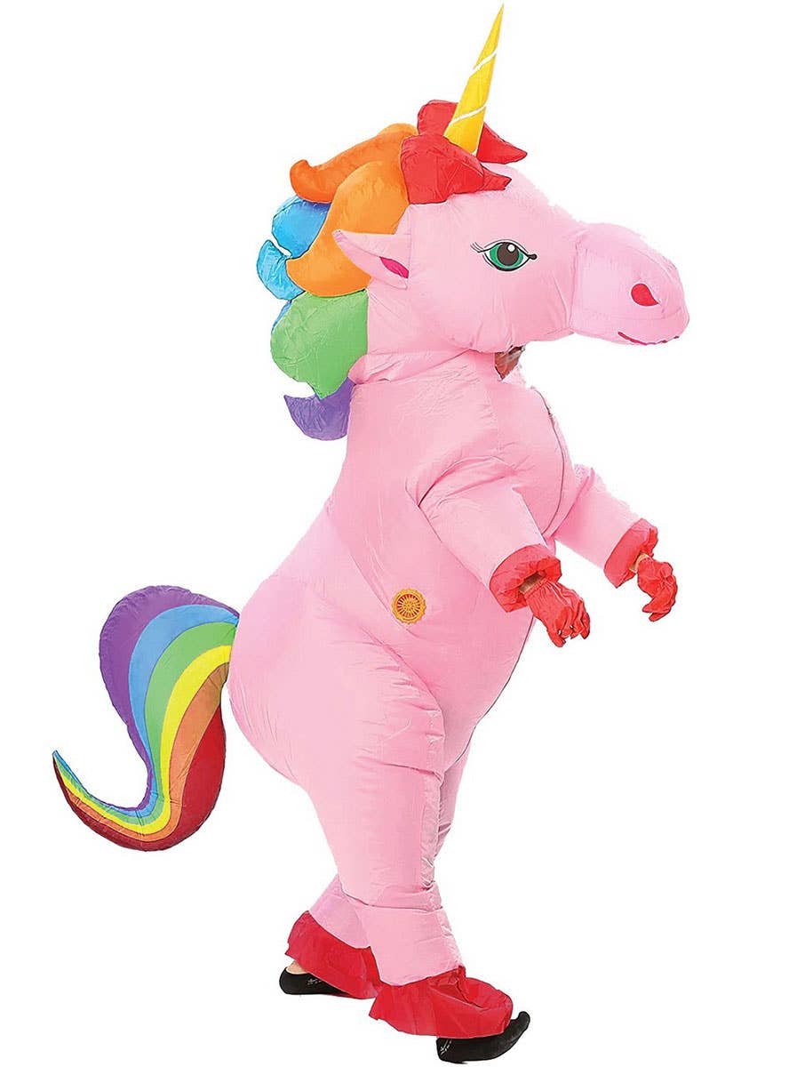 Image of Giant Inflatable Pink Unicorn Adults Costume