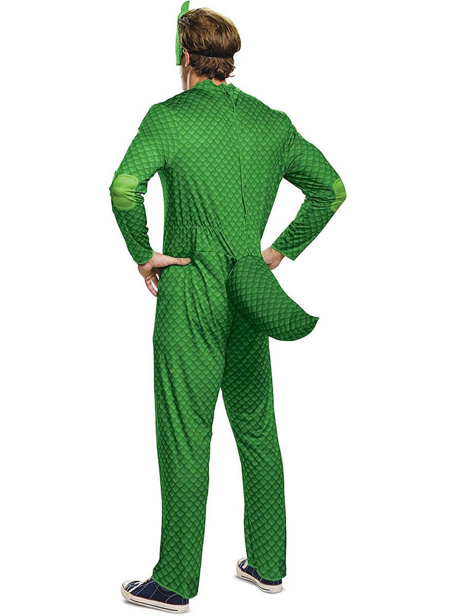 Image of PJ Masks Men's Licensed Green Gekko Costume - Back View