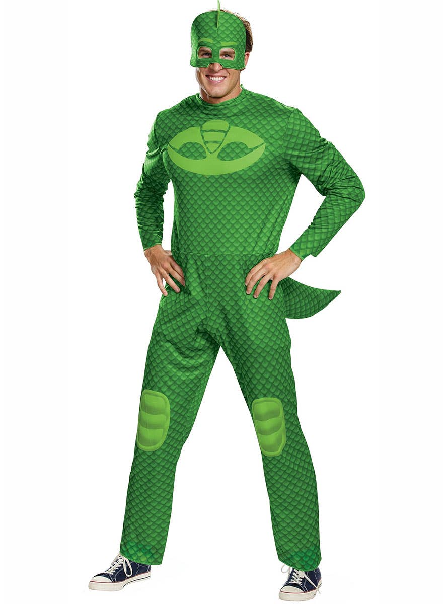 Image of PJ Masks Men's Licensed Green Gekko Costume - Front View